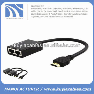 HDMI sobre CAT5e / CAT6 Cables Extender se extiende hasta 98FT HD sobre el cable RJ45